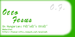 otto fesus business card